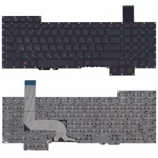 Клавиатура для ноутбука Asus ROG G751, G751J, G751JL, G751JM, G751JT, G751JY Чёрная, без рамки, с подсветкой