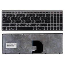 Клавиатура для ноутбука Lenovo IdeaPad P500, Z500, Z500A, Z500G, Z500T Черная, серая рамка
