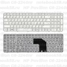 Клавиатура для ноутбука HP Pavilion G6-2240nr Белая, с рамкой