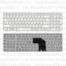 Клавиатура для ноутбука HP Pavilion G6-2345sr Белая, с рамкой