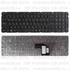 Клавиатура для ноутбука HP Pavilion G6-2034 Черная, без рамки