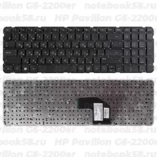 Клавиатура для ноутбука HP Pavilion G6-2200er Черная, без рамки