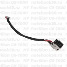 Разъём питания для ноутбука HP Pavilion G6-1000 (7.4x5.0мм, 8 контактов) с кабелем