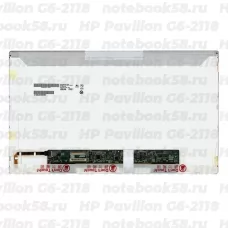 Матрица для ноутбука HP Pavilion G6-2118 (1366x768 HD) TN, 40pin, Глянцевая
